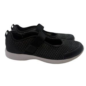 Vionic Jessica ll Mesh Adjustable Mary Jane Sneakers Black Gray Sz 8.5W US 40 EU